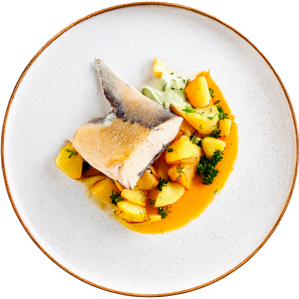 Morski pas u umaku s krumpirom