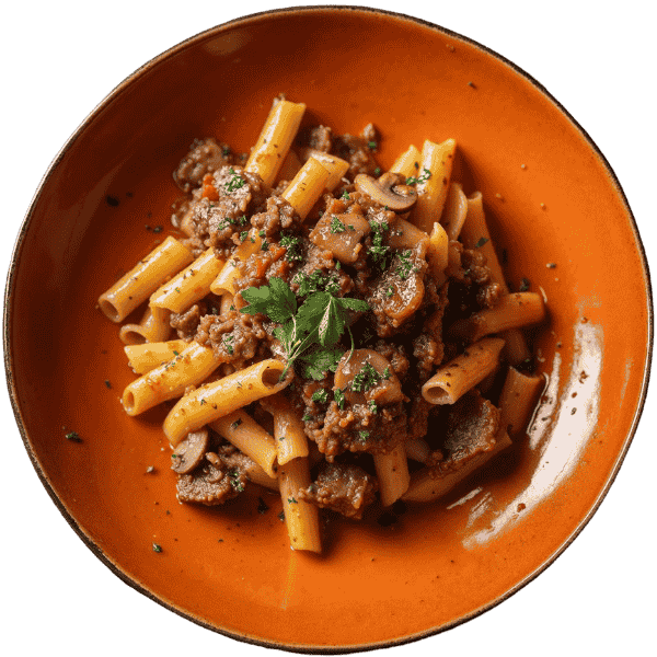 Fuži Pasta with Beef and Mushrooms