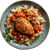 Pohani zabatak s đuvedž rižom