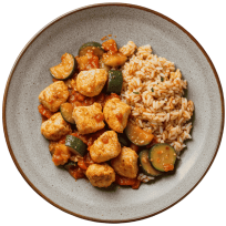 Piletina u šalši s tikvicama i rižom