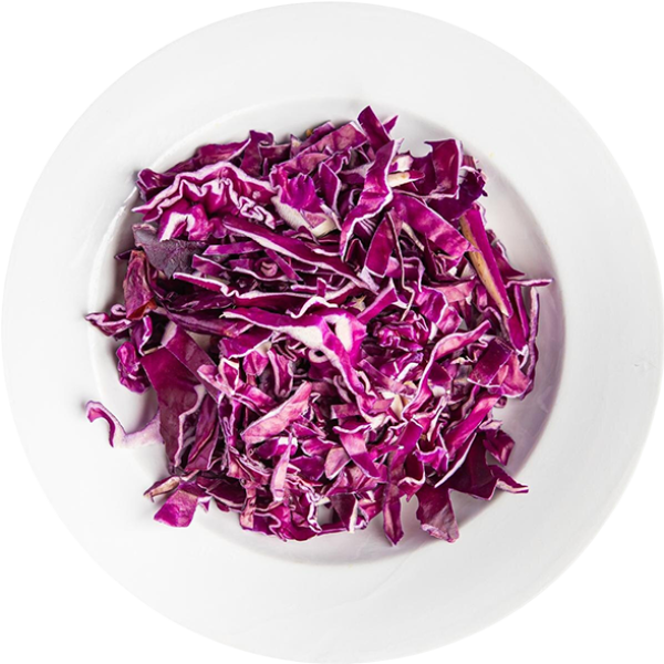 Fresh red cabbage salad