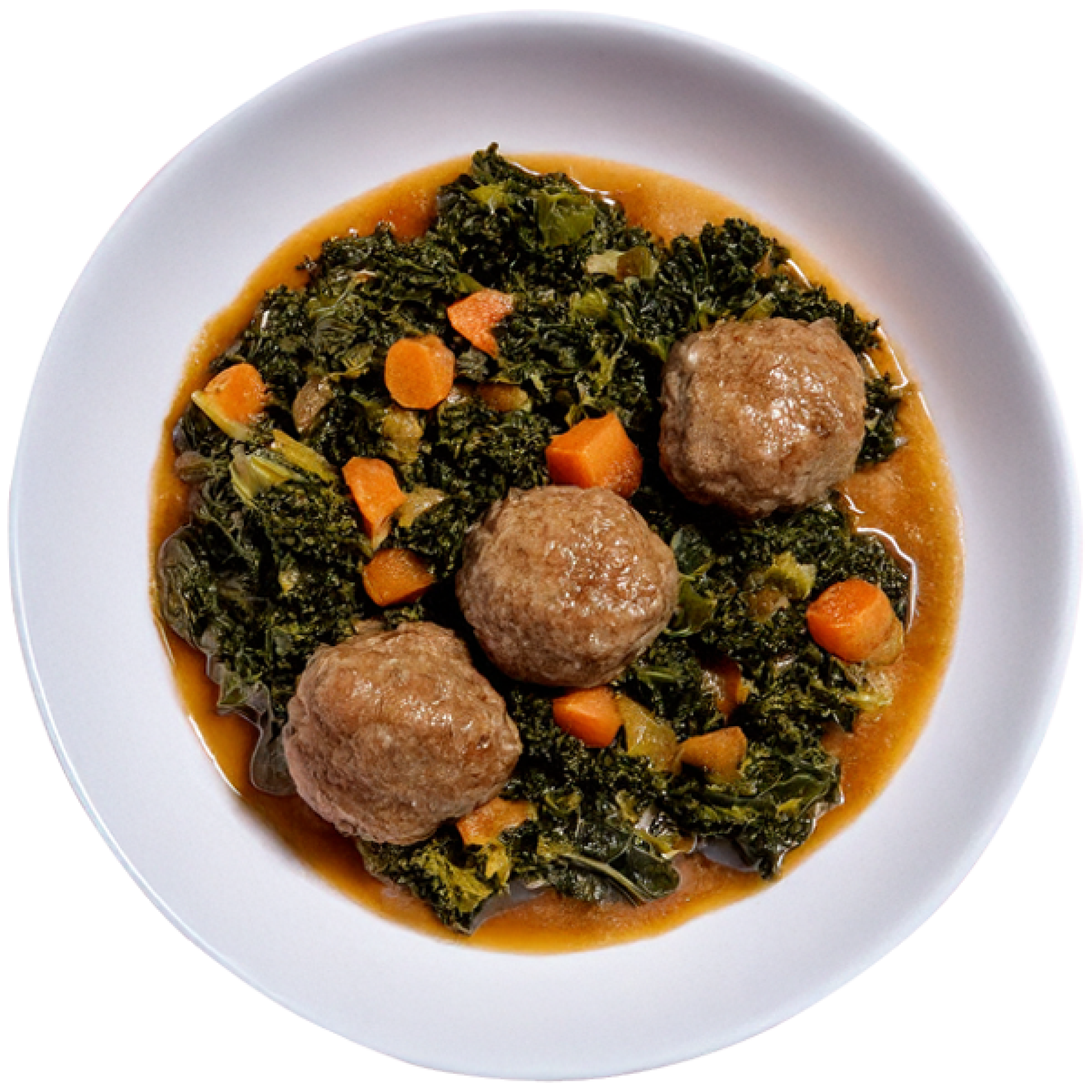 kale with minced meat