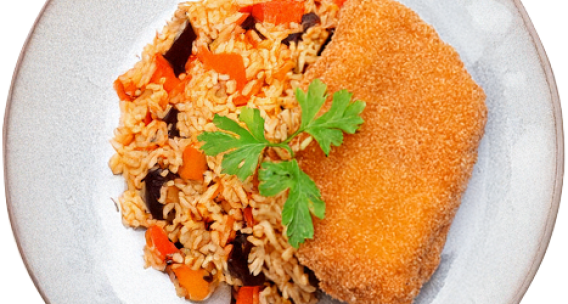 Bečki odrezak s đuveč rižom