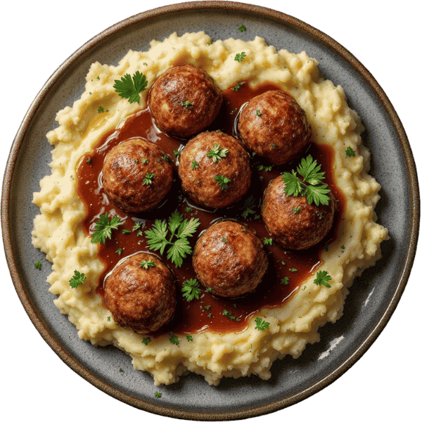 Mesne okruglice s pire krumpirom