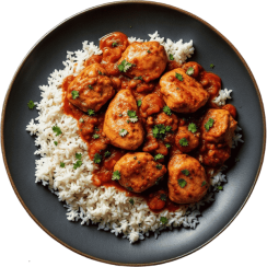 Kockice pilećeg filea s povrćem i rižom