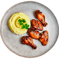 Barbeque pikantna krilca s pire krumpirom